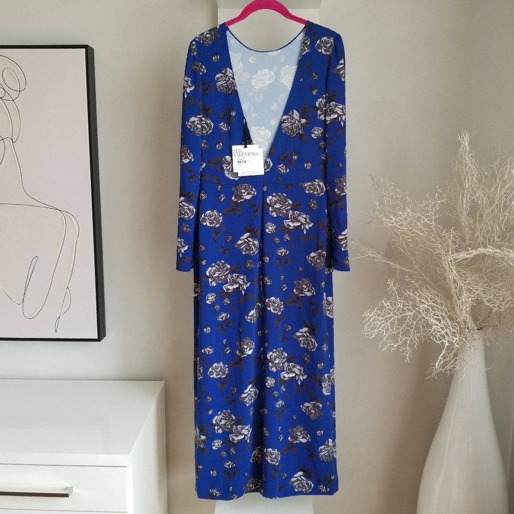RED Valentino $1389 Floral Print Dress - Picture 5 of 15